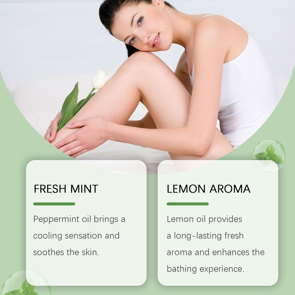 Mint Lemon Shea Butter Soap Bar for Dry, Dull Skin