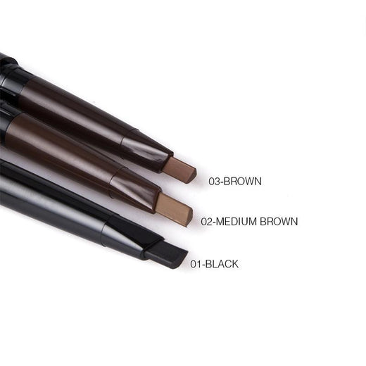 Waterproof Eyebrow Pencil with Spoolie Brush and Refill