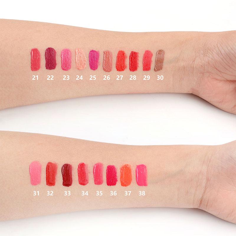 Matte Lip Gloss, 38 Colors for Long-Lasting Color
