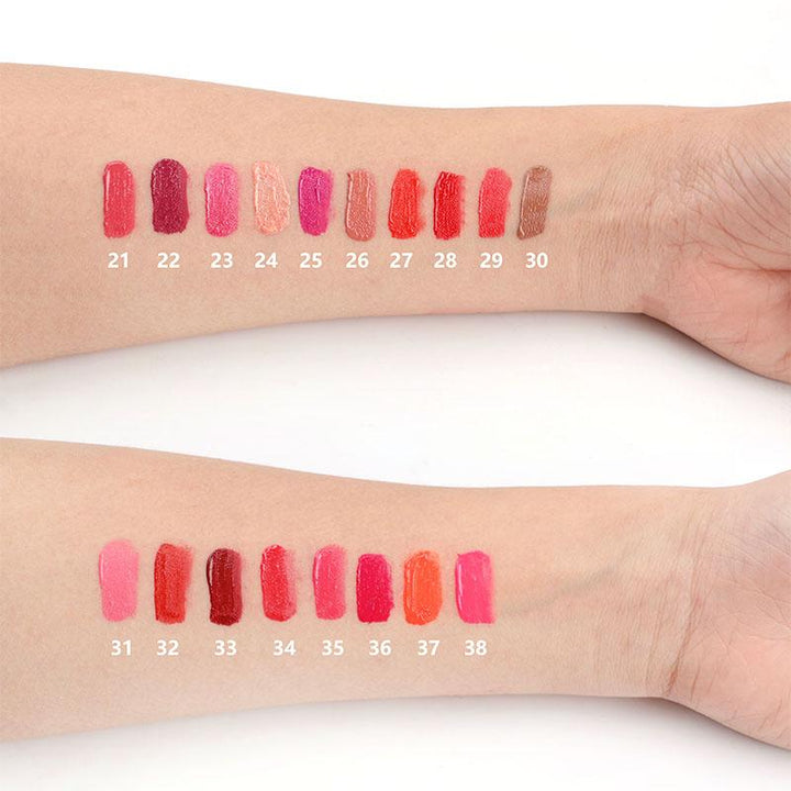 Matte Lip Gloss, 38 Colors for Long-Lasting Color