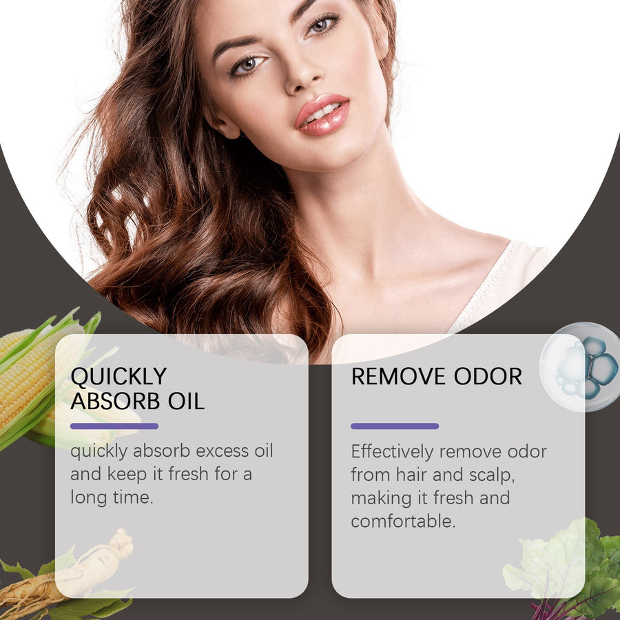 Dry Shampoo Powder for Dark Hair & Gray Root Touch-Up