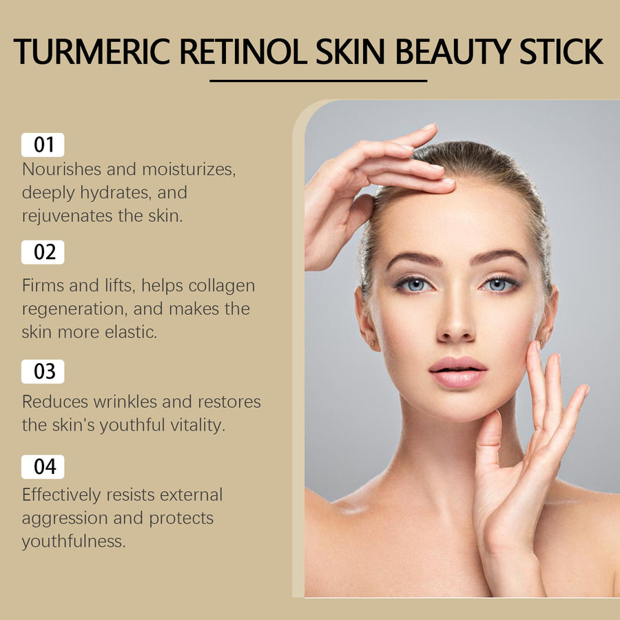 Turmeric Retinol Beauty Stick for Firmer Brighter Skin