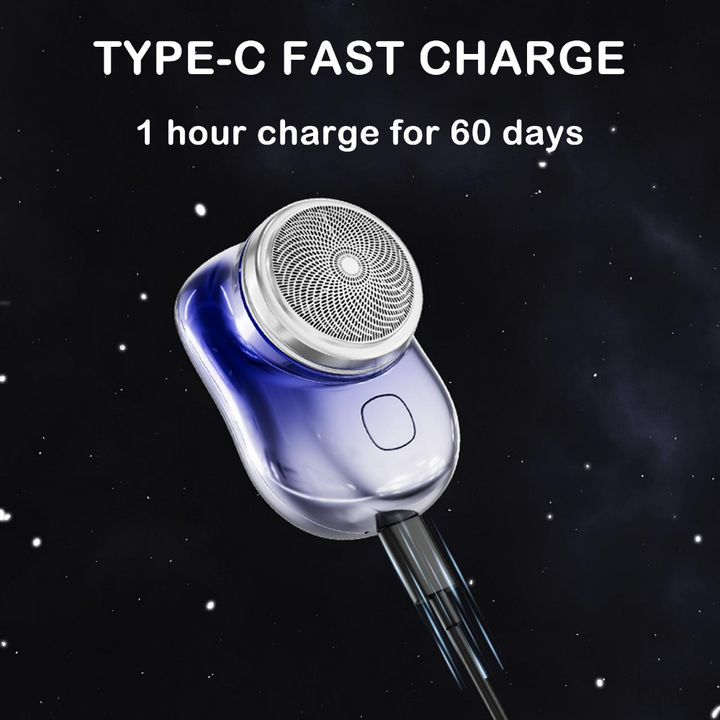 Compact Electric Shaver for Men – 60-Day Battery, Waterproof