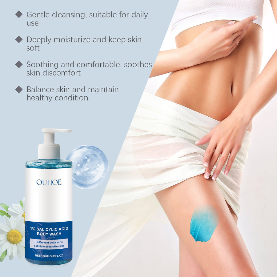 1% Salicylic Acid Body Wash for Back & Body Acne