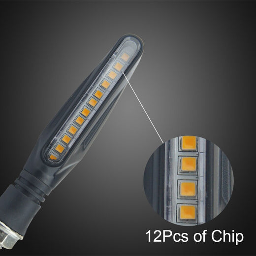 Motorcycle LED Turn Signals — Flowing Water Effect, IP68