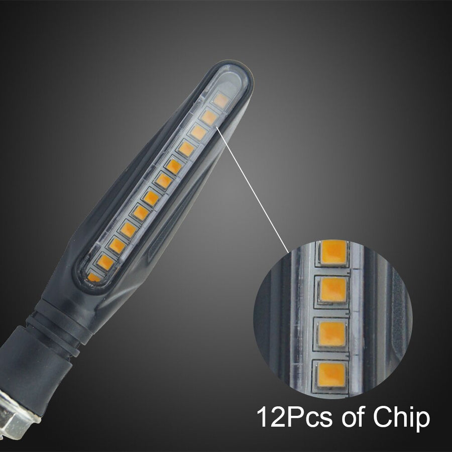 Motorcycle LED Turn Signals — Flowing Water Effect, IP68