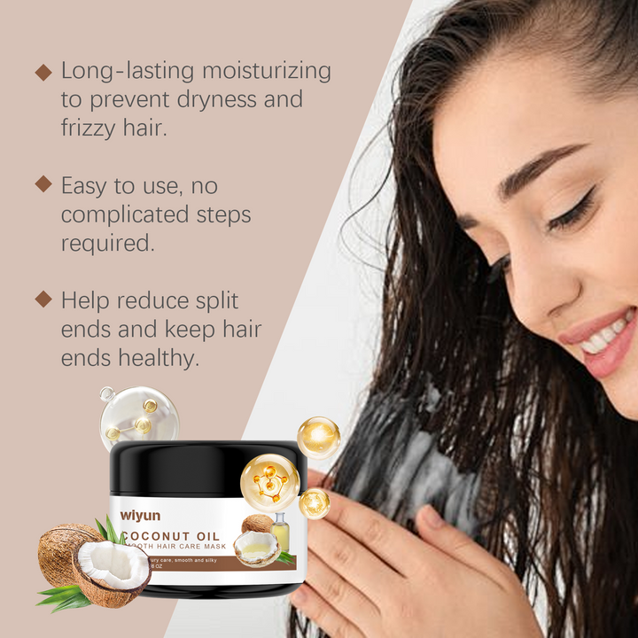 Coconut Oil Hair Mask for Dry, Frizzy, Smoother Hair
