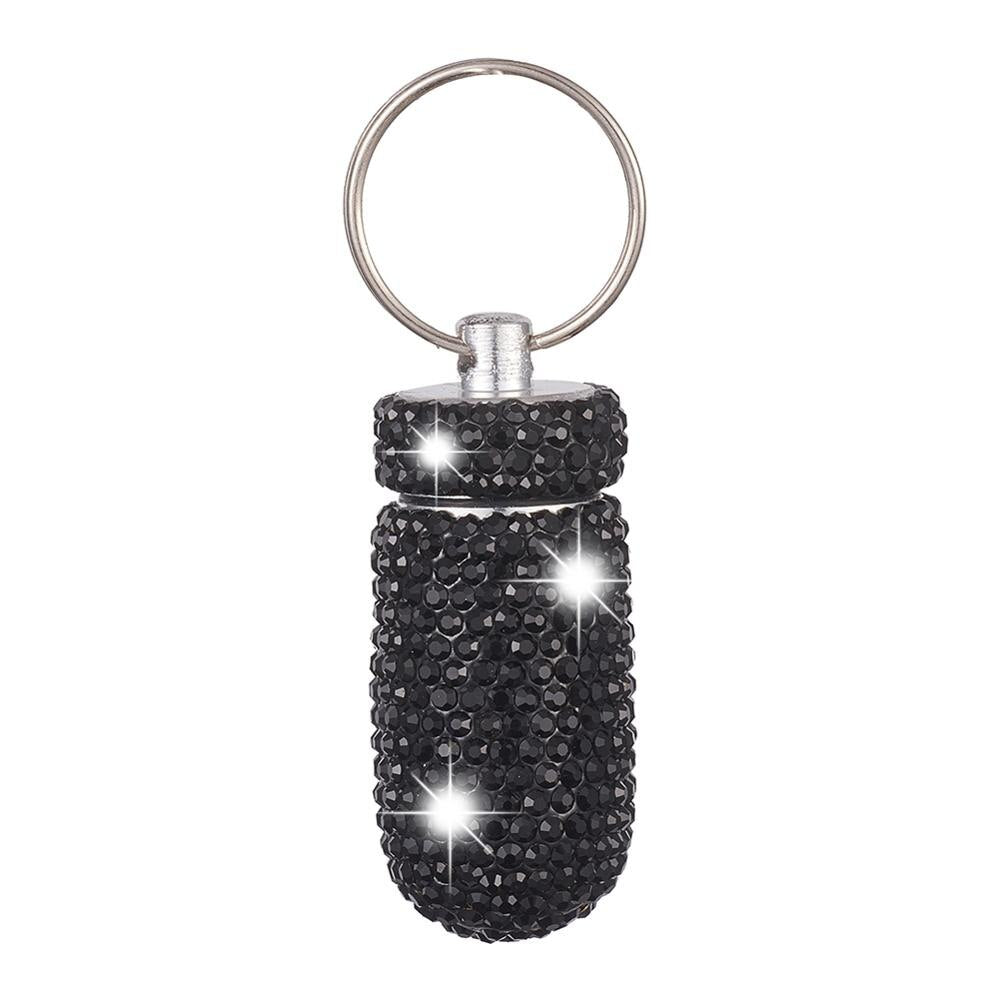 Rhinestone Pill Box Keychain — Glamorous On‑the‑Go