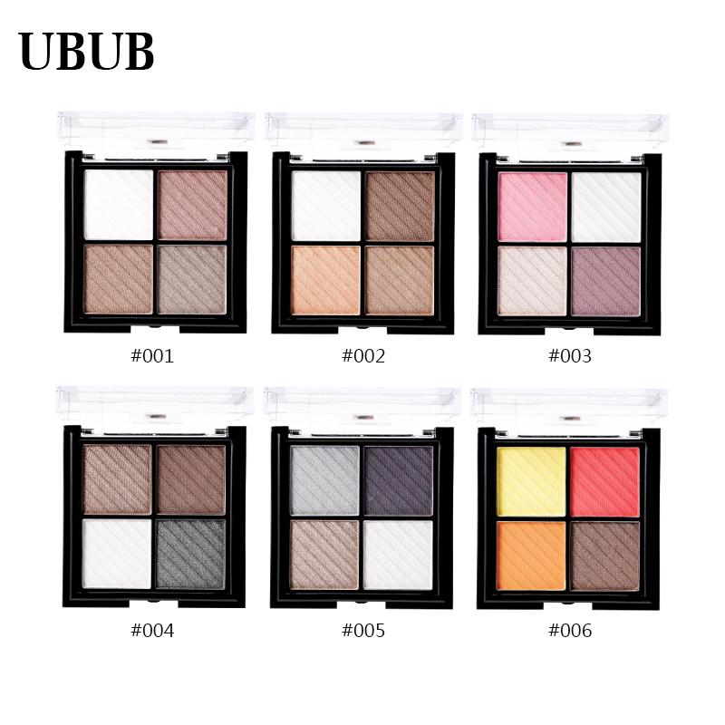 Grid display of six shade variations (#001-#006) showing warm taupe, nude, pink, charcoal, purple, and warm orange color stories