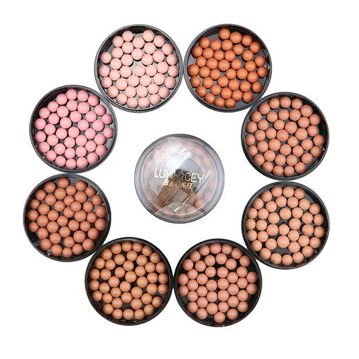 3-in-1 Makeup Blush Compact for Cheeks, Eyes & Contour