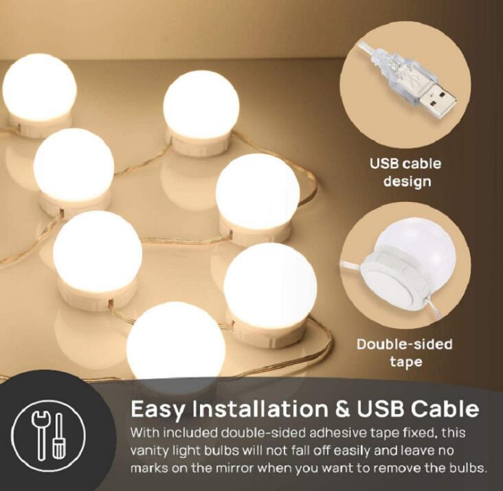Makeup Mirror Light Bulbs — Salon-Quality Adjustable Lighting