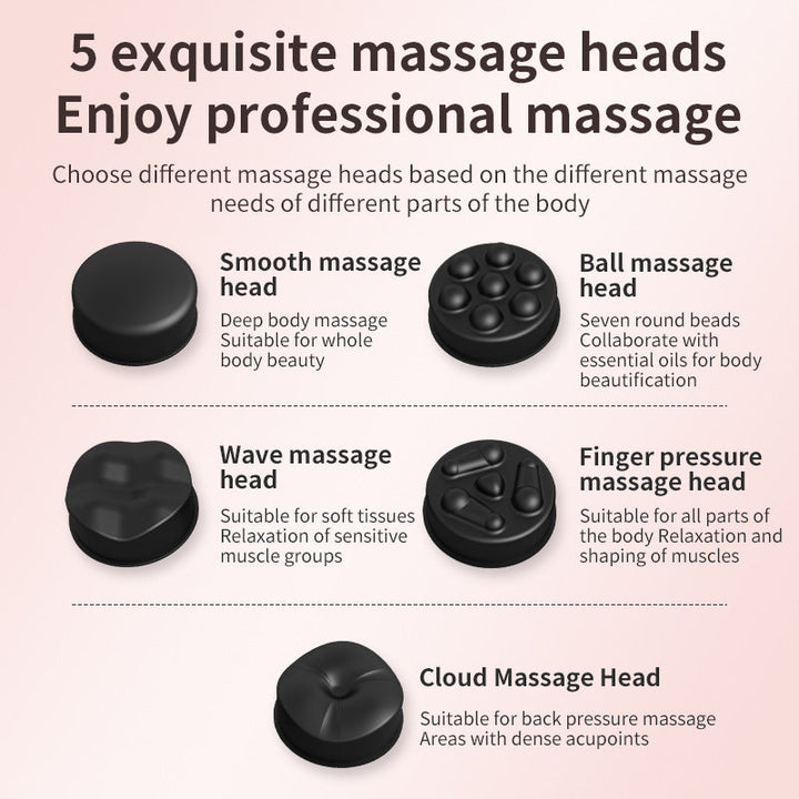 Body Sculpting Massager – 6‑Speed Vibration & 5 Heads