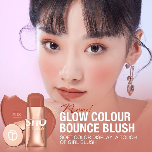 3-in-1 Cream Blush Stick for Soft Natural Rosy Cheeks