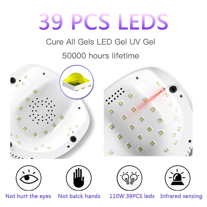 86W UV LED Nail Lamp — Professional Gel Curing in 10 Seconds