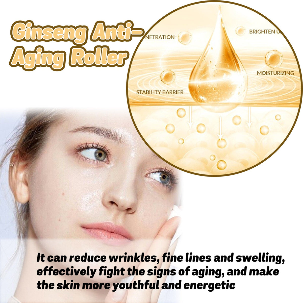 Ginseng Anti-Aging Roller for Fine Lines & Crow's Feet