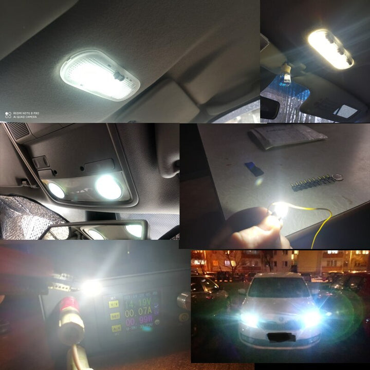 10x T10 LED W5W 194 Car Lights for Honda — 6000K Xenon