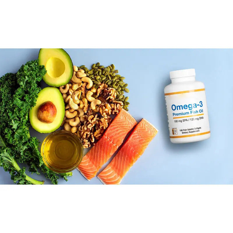 Fish Oil Softgels — 180mg EPA / 120mg DHA for Heart & Brain