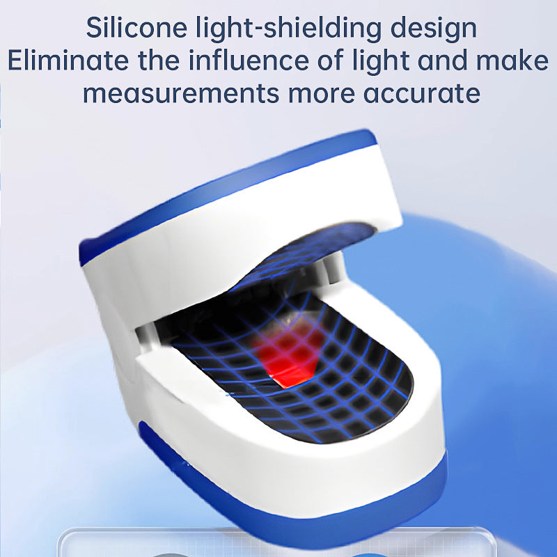 Close-up of silicone light-shielding design with thermal imaging visualization showing sensor accuracy protection