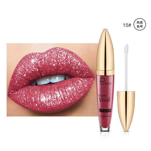 Lip Gloss — Diamond Glitter, Vivid High-Shine Color