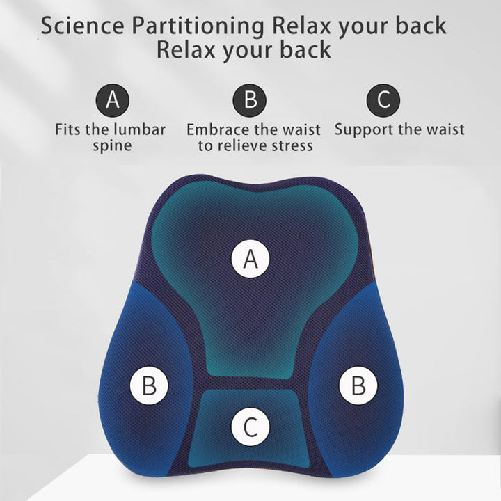 Lumbar Support Cushion for Office Chair — Memory Foam Back