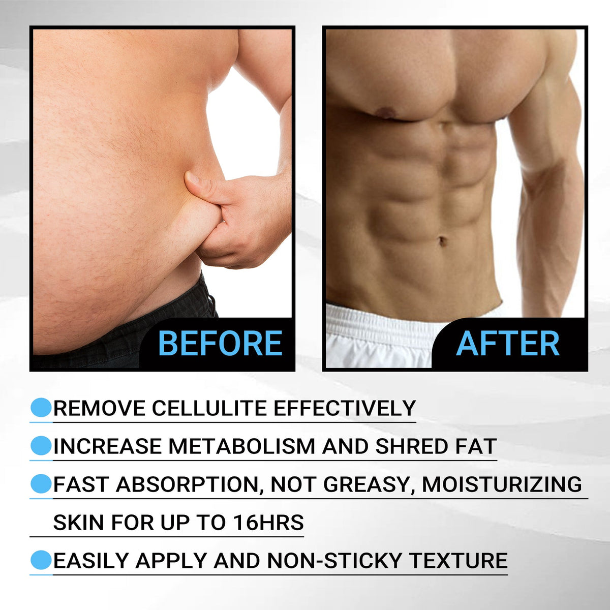 Men's Firming Body Oil for Abs and Chest Definition