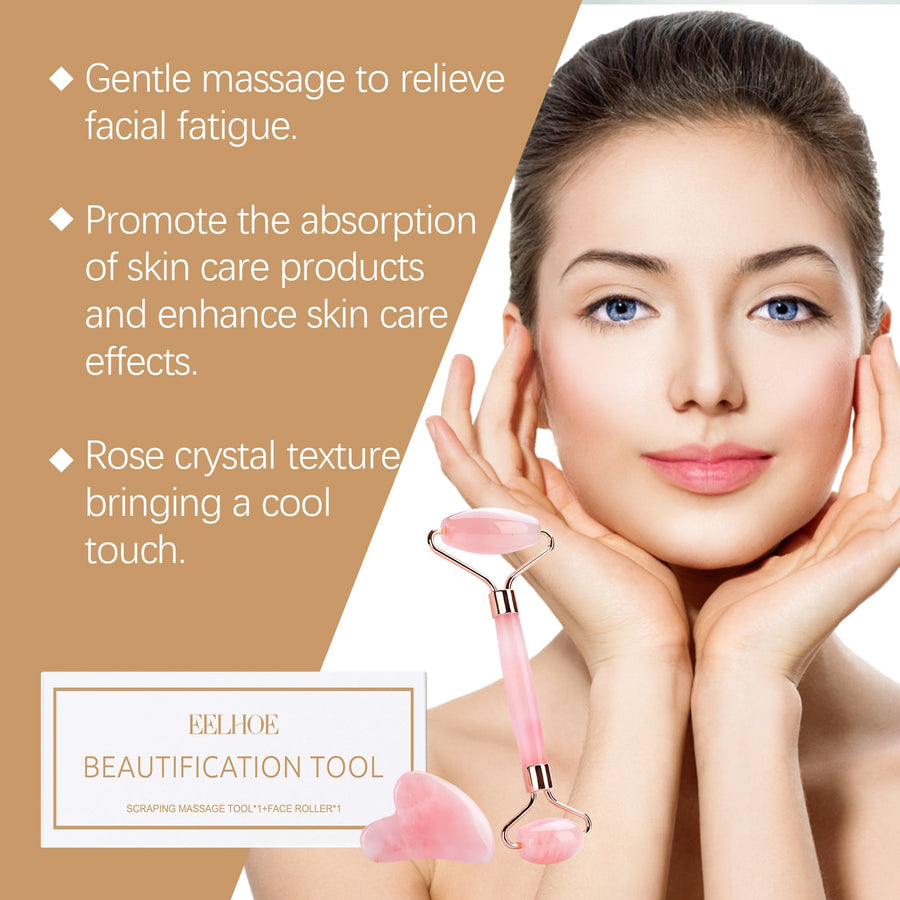 Facial Massage Roller Set for Cooling Skin Relief & Glow