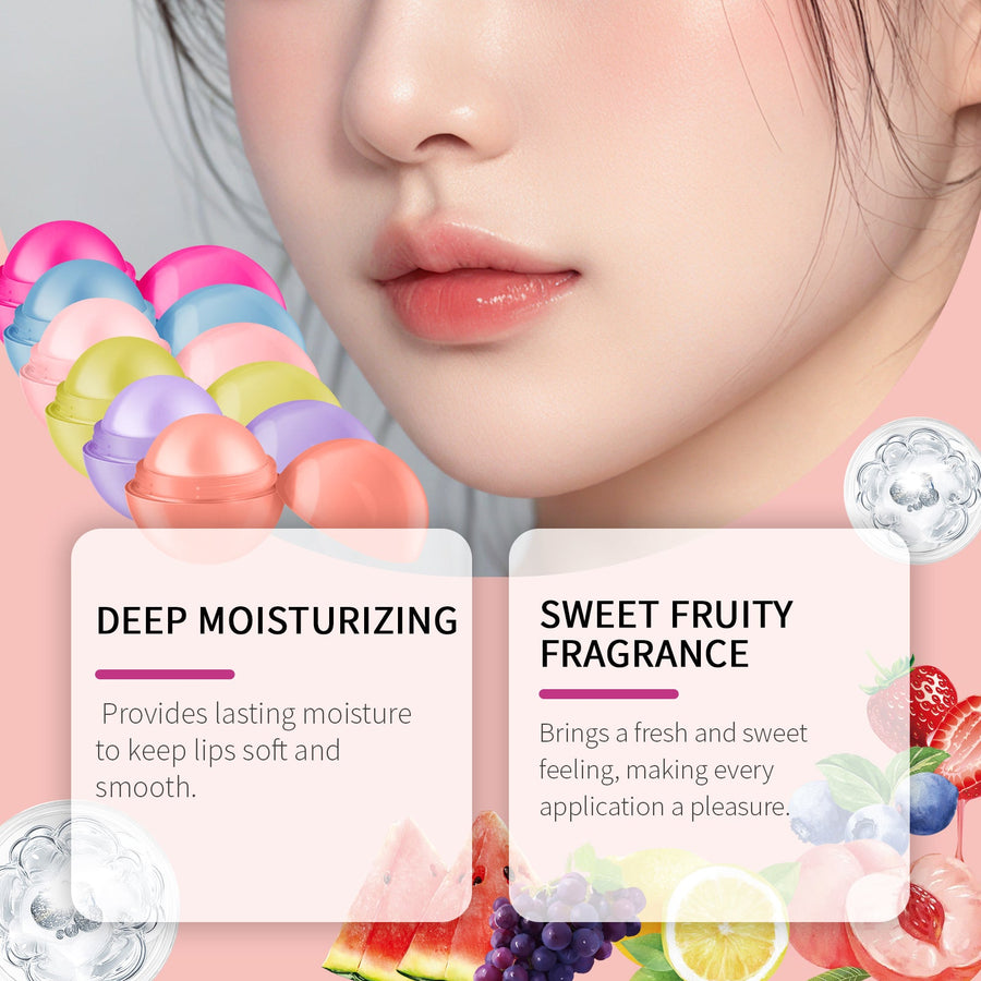 Lip Balm for Dry Lips — Fruity Sphere with Blueberry Extract