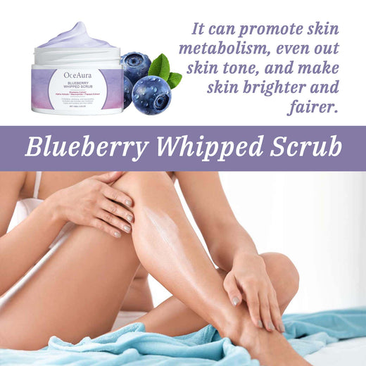 Blueberry Whipped Scrub, Exfoliating Tender Lighten Body Dul