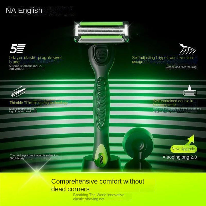 5-Blade Safety Razor Set — Smooth Shave, Zero Irritation