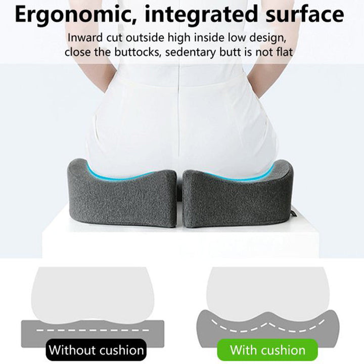 Memory Foam Seat Cushion – Ergonomic Hollow Design