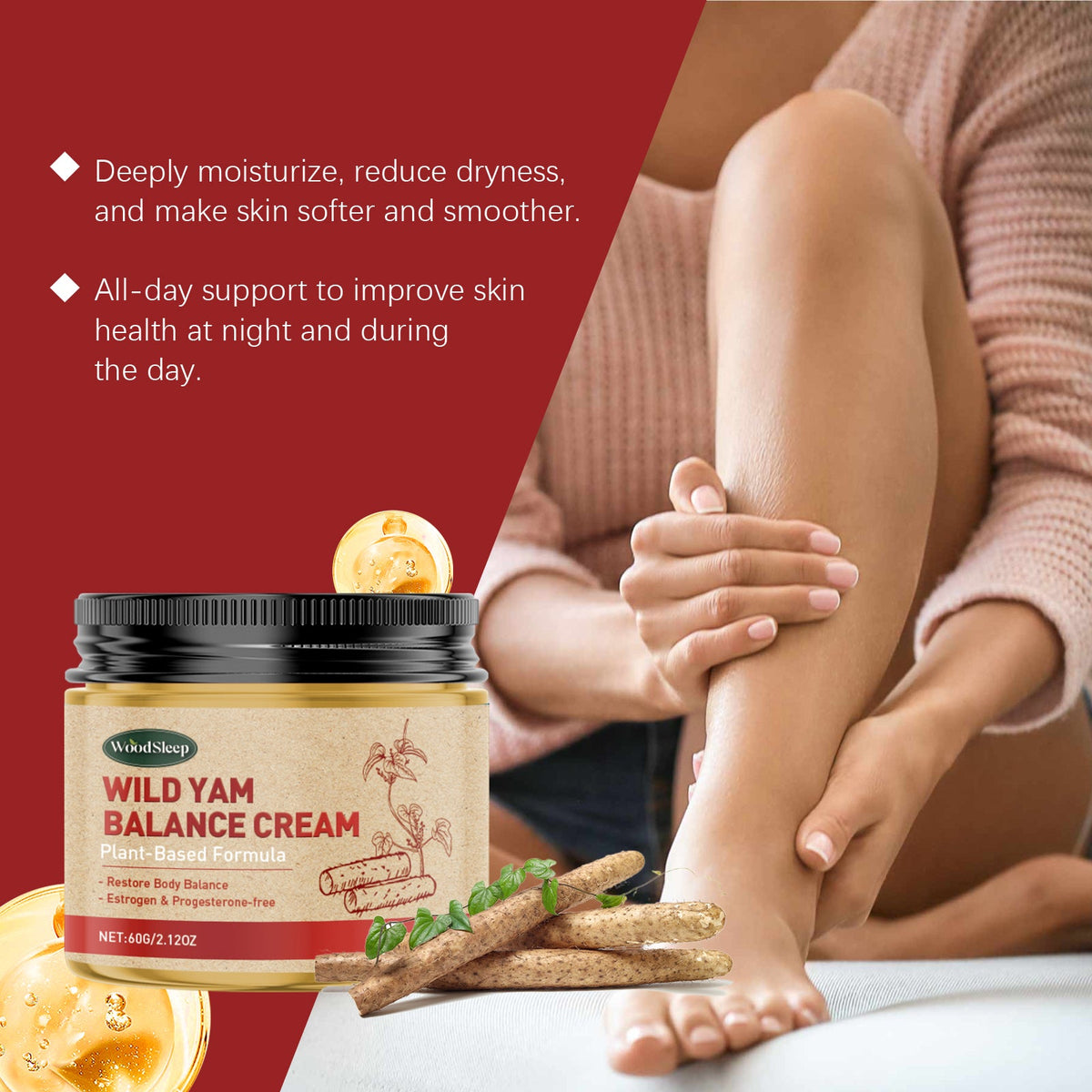 Wild Yam Balance Cream for Hormonal Skin Support