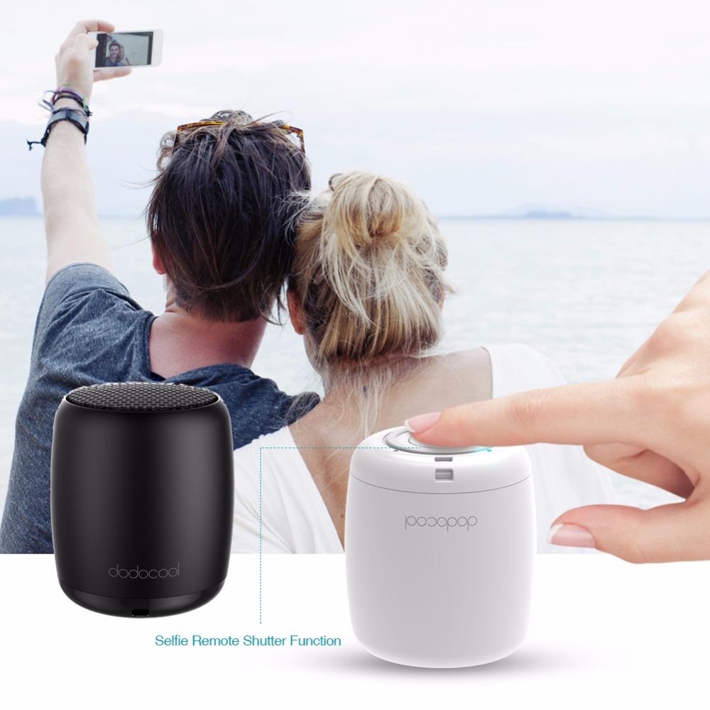 Mini Bluetooth Speaker with Selfie Remote — Pocket-Sized