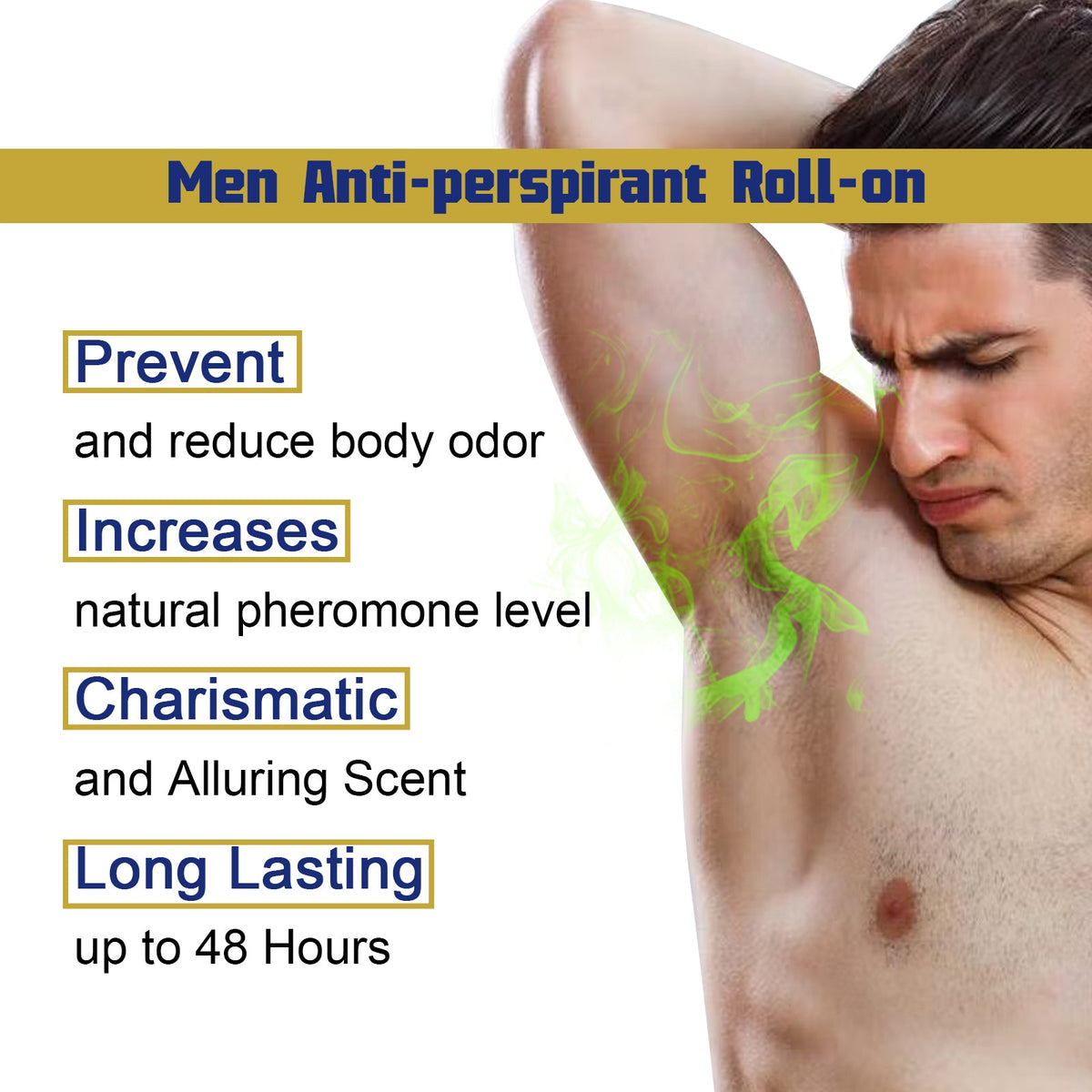 Men's Antiperspirant Roll-On - 48-Hour Sweat Protection