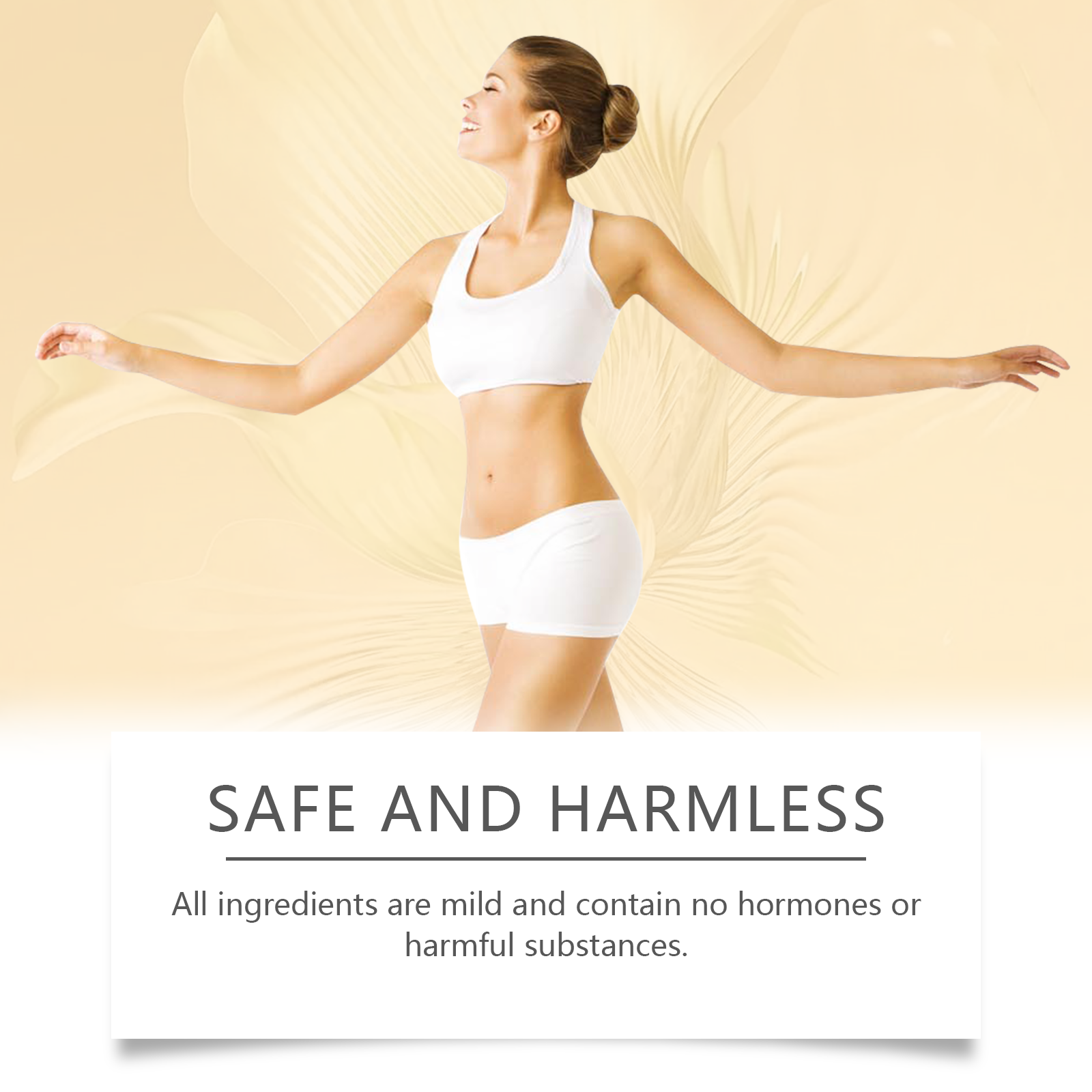 Fit woman measuring waist with pink tape measure alongside bold text 'RAPID BODY SHAPING' and 'EASY TO USE'