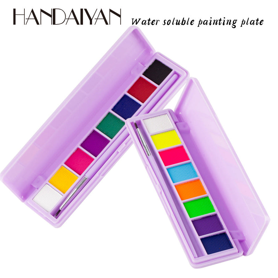 Water-Soluble Face Paint Palette for Vivid Body Art