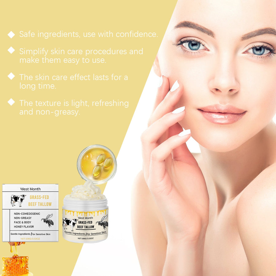 Whipped Tallow Moisturizer for Sensitive Skin, Non-Greasy
