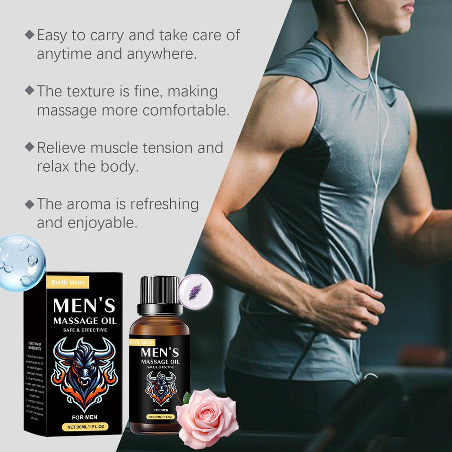 Men's Massage Oil — Natural Premium Formula for Confidence