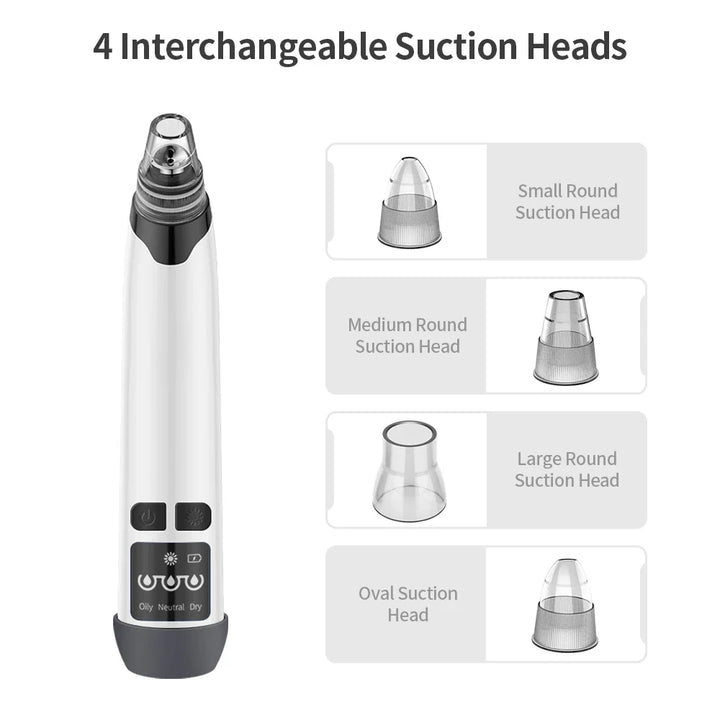 Pore Vacuum with Hot Compress — 3 Suction Levels for Clear