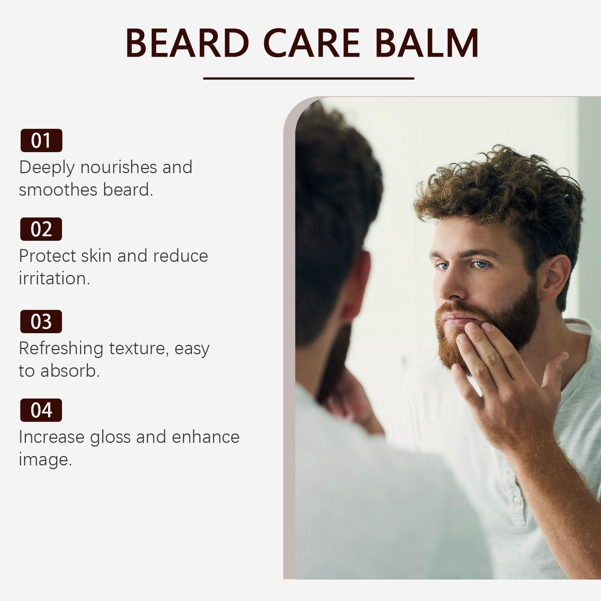 Beard Balm for Men — Nourishes & Softens Coarse Facial Hair