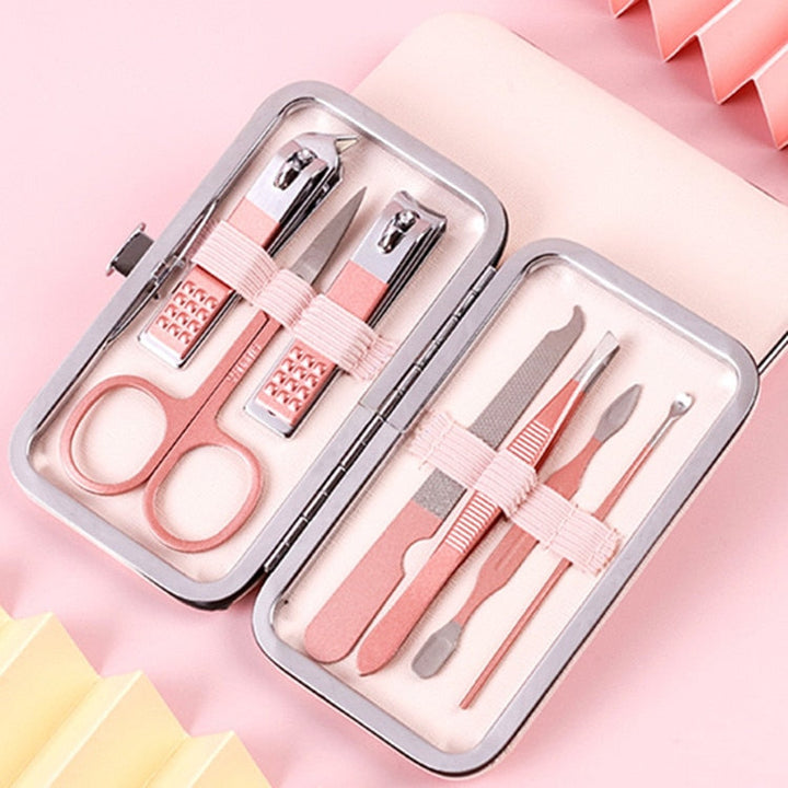 18pc Rose-Gold Manicure & Pedicure Kit — Salon-Quality Nail