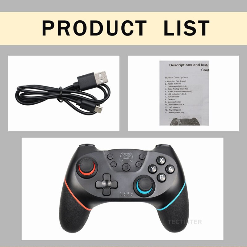 Bluetooth Gamepad for Nintendo Switch — Wireless Pro