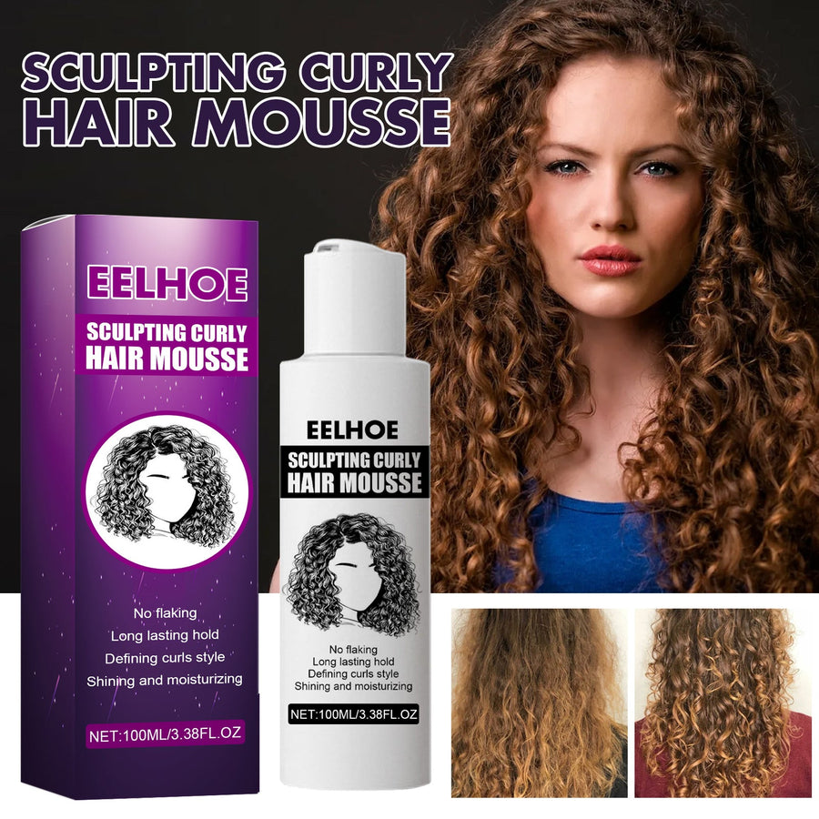 Curly Hair Styling Mousse for Defined, Glossy Curls