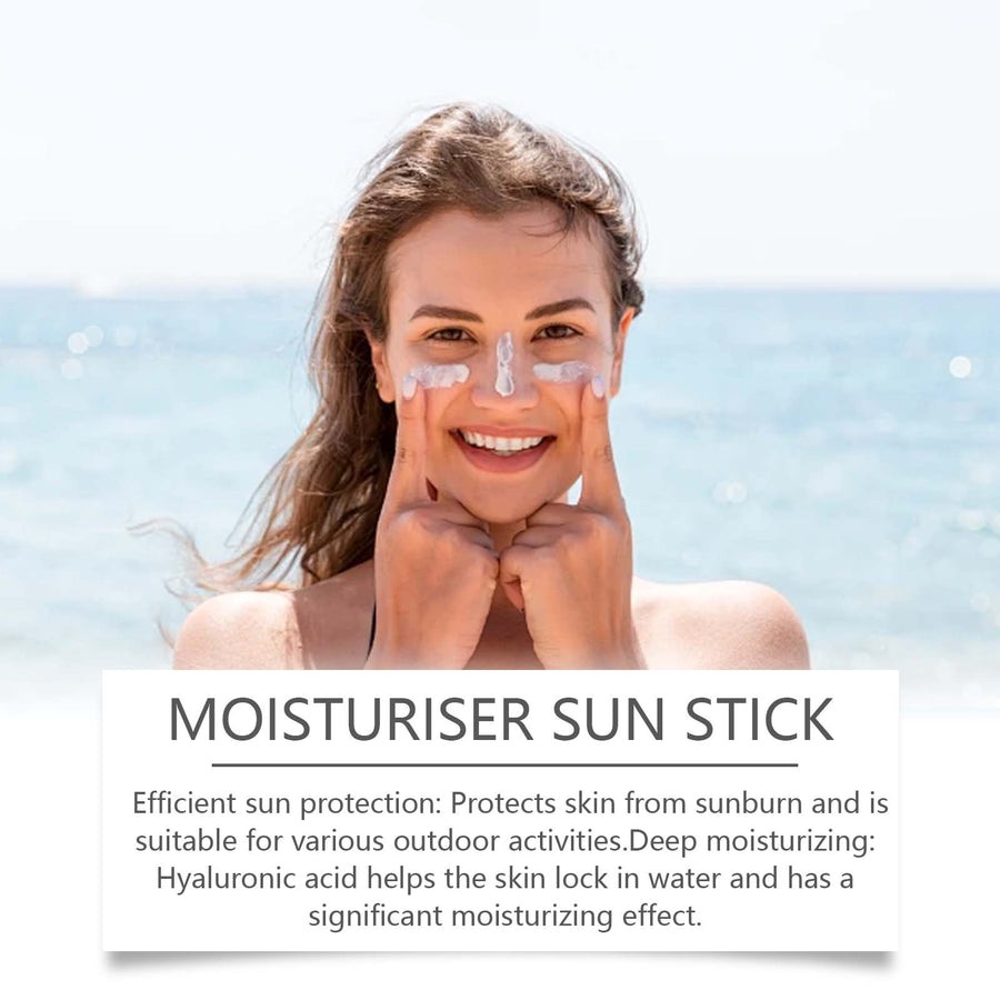 SPF 50+ Moisturizing Sunscreen Stick, Non-Greasy Waterproof