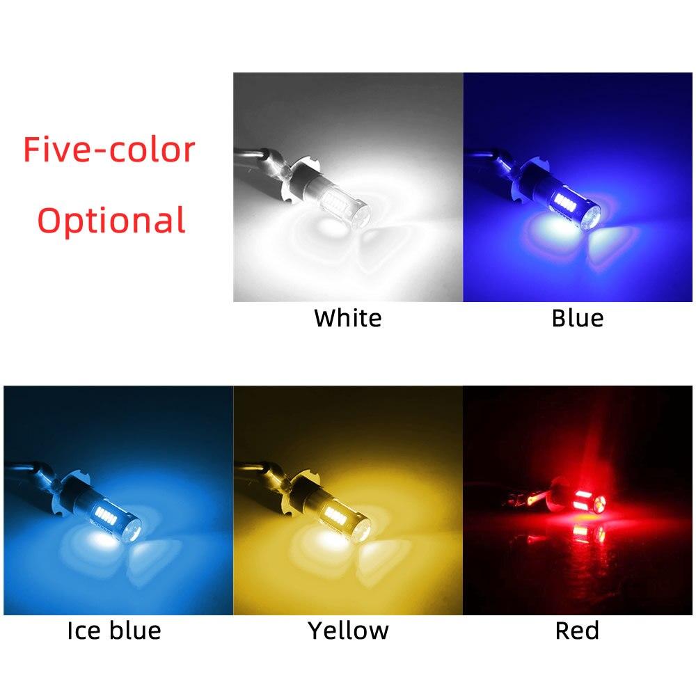 LED Fog Light Bulbs - 30 SMD 4014 Chips - H3 H1 W5W T10 12V