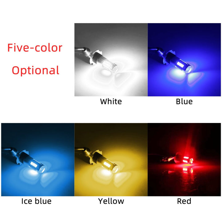 LED Fog Light Bulbs - 30 SMD 4014 Chips - H3 H1 W5W T10 12V