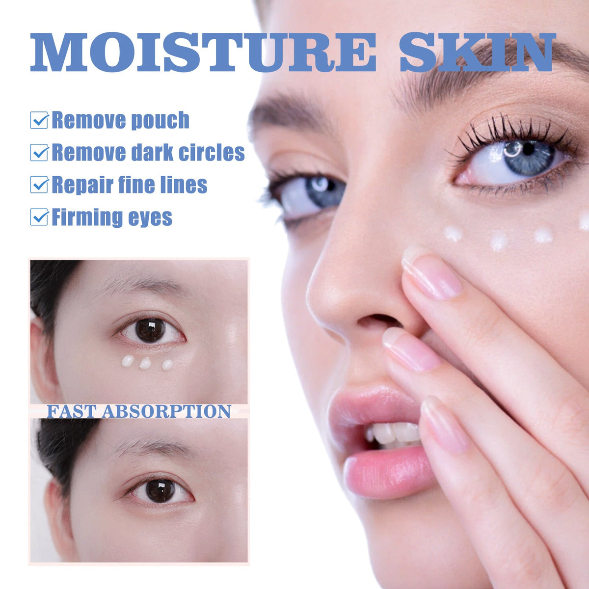 Snake Venom Peptide Eye Cream for Dark Circles & Lines