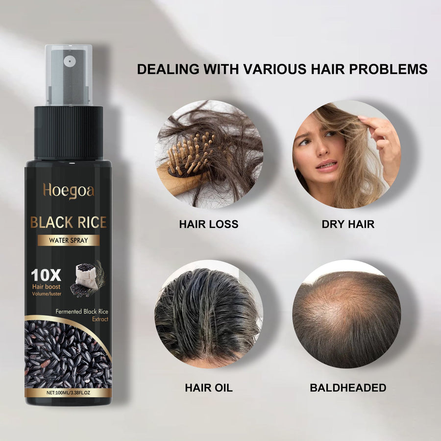 Black Rice Water Spray for Fuller-Looking, Nourished Hair