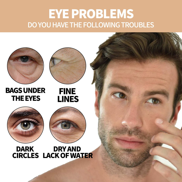Hydrating Eye Roller for Men - Reduce Dark Circles & Bags