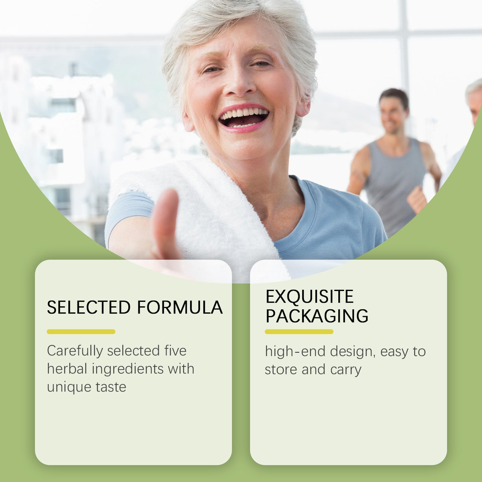 Woman in white sports bra displaying slim waist with 'Easy Drinking' messaging
