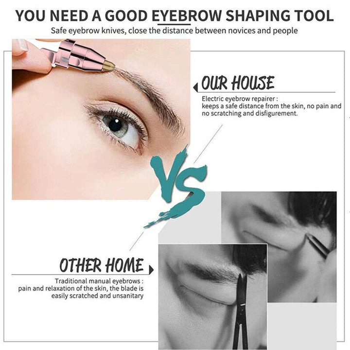 2-in-1 Eyebrow Trimmer for Precise Facial Touch-Ups